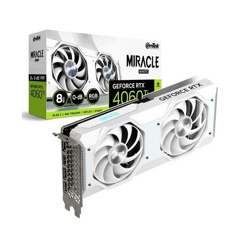 Emtek (이엠텍) [이엠텍] 지포스 RTX 4060 Ti MIRACLE WHITE D6 8GB