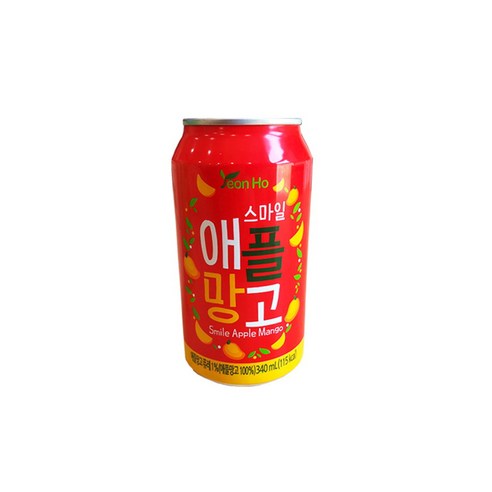 스마일 애플망고 주스 340ml x 48캔(박스안심포장) 망고주스캔, 48개