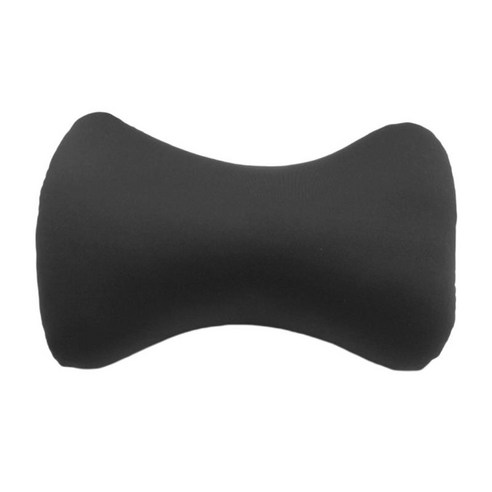 Microbead 뒤 방석 목 지원 목록 베개 38x20cm, {"수건소재":"폴리에스터"}, 검은 색