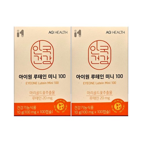 안국 아이원 루테인 미니 100, 100정, 2개