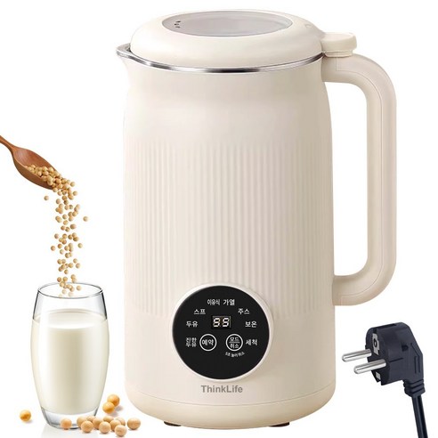 원터치 자동 세척 대용량 가열 두유 제조기 – 저소음 보온 기능의 가정용 믹서 메이커, B타입 두유제조기대용량