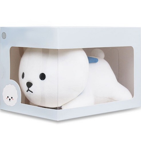 아폴로 마린 미니 강아지 바디필로우, 화이트, 14cm