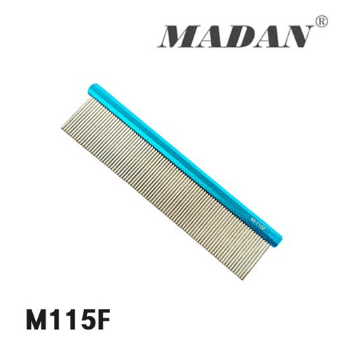 MADAN 마단 4인치 미니콤 M115F(파인 미니콤) 11.5Cm 얼굴콤 페이스콤 촘촘콤, 1개, 블루