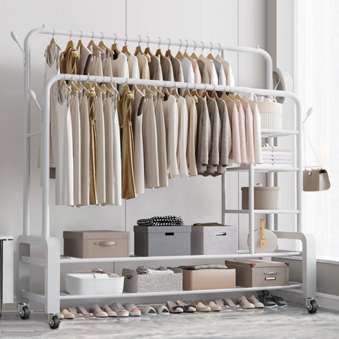 모파인 더블 스탠드 행거: 공간 혁신의 동반자 이동식행거