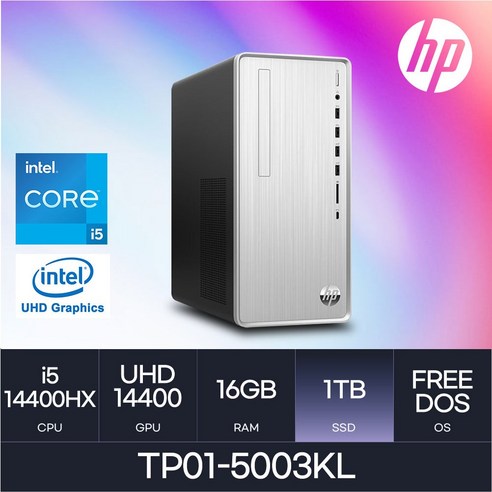 HP 파빌리온 데스크탑 TP01-5003KL, FREEDOS, 1TB, 16GB