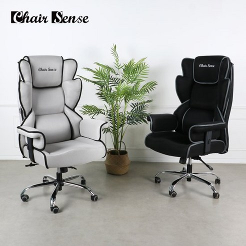 체어센스 프라임 중역 사무용 사장님 게이밍 메쉬 컴퓨터 의자, 색상:프라임 라이트그레이 중심봉L(키185이상)