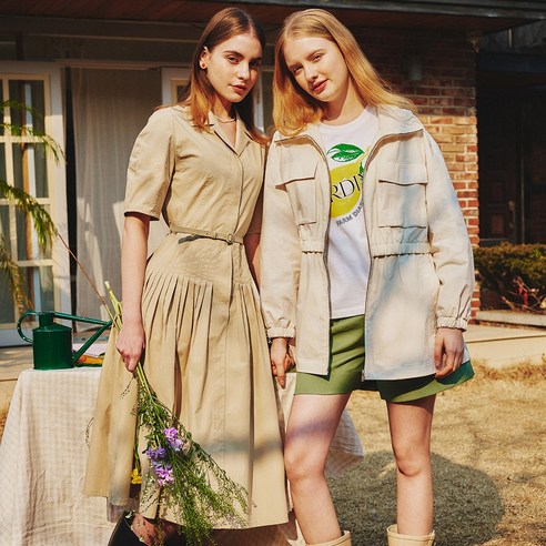 259022 [올리브데올리브] 셔츠형 플리츠 원피스 OW3MO517