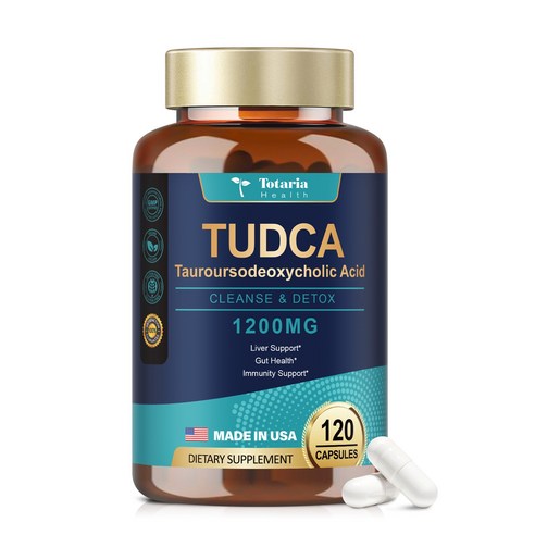 Totaria TUDCA 1200mg 고함량 간 건강 케어 영양제, 1박스, 120정