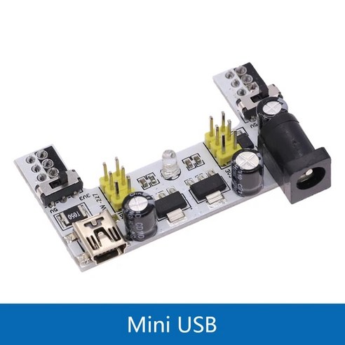   MB102 브레드 보드 전용 파워 서플라이 모듈 미니 마이크로 USB 블랙 화이트 2 웨이 3.3V 5V MB-102 솔더리스 빵, [02] MINI