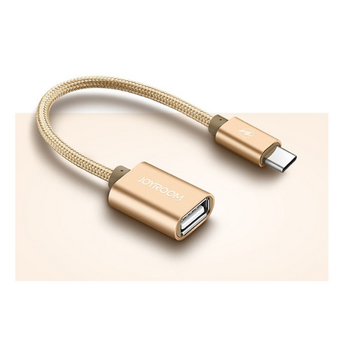 리빙겟 데이터 전송 USB 케이블 C타입 젠더, 골드, 1개, 15cm