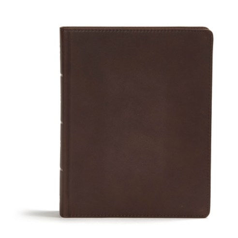 CSB Study Bible Brown Genuine Leather: Red Letter Study Notes and Commentary Illustrations Ribbo... Leather, Holman Bibles, English, 9781433648076