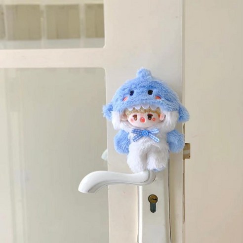 모카돌 10cm 솜인형옷 동물 바디슈트 3종택1, 블루상어, 1개