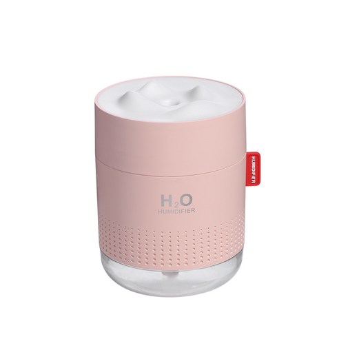 창의 야등 가정용 데스크톱 사무용 차량 USB 충전 대용량 미니 설산 가습기 히트, 일반 핑크 95x95x129mm