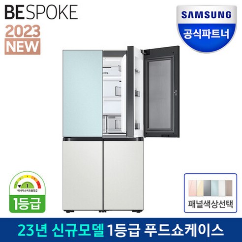 삼성 23년 NEW 비스포크 1등급 4도어 냉장고 RF85C91D1AP 메탈 색상선택, 단품없음