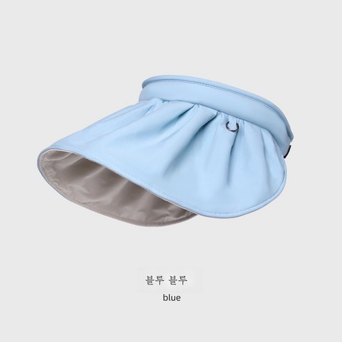 DFMEI 선캡 자녀 여름용 헤어밴드 조개껍데기 썬캡 빈털터리선캡, DFMEI 블루 블루