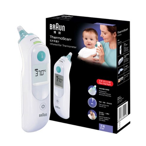 귀 체온계로 정확한 접촉타입 체온 측정 및 사용자 프로필 기능 제공