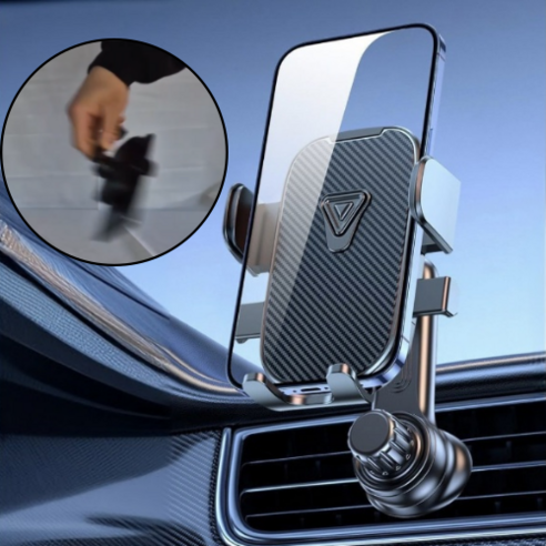 꽉잡아 원터치 송풍구거치대 차량용핸드폰거치대, 클래식 블랙, 1개