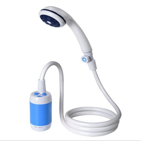 YILETU 차박 캠핑샤워기 USB 충전식 무선 캠핑용 휴대용 아웃도어 샤워바스켓, 블루)기본+20L물통