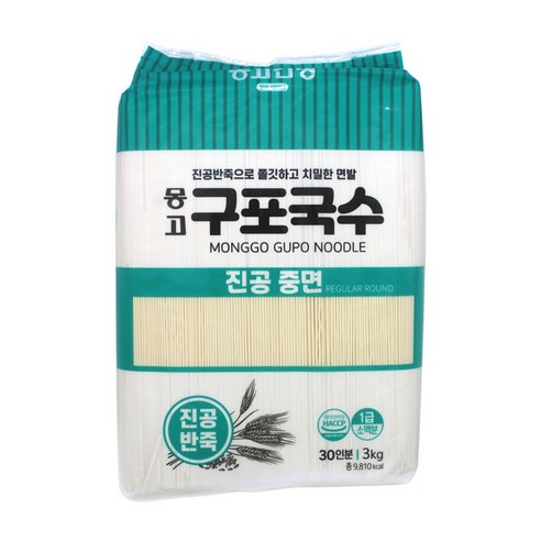 몽고간장 몽고 구포국수 진공 중면, 3kg, 1개 면/통조림/가공식품