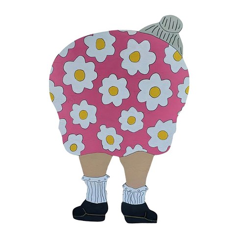 ST SHOP 재미있는 정원 장식 실루엣 봄 장식 집들이 선물, 분홍, 40X26cm, PVC
