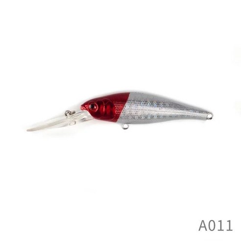 포인터 딥 다이버 미노우 쉐이드 플로팅 깊이 낚시 루어 워블러, A.60mm-7g, 1개, 6.I988
