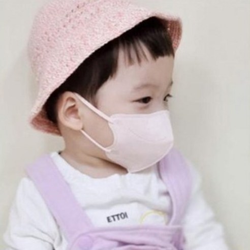 제이퓨어 영유아용 초소형 마스크 새부리형 울애기이쁘징 20매, 5매입, 4개, 핑크