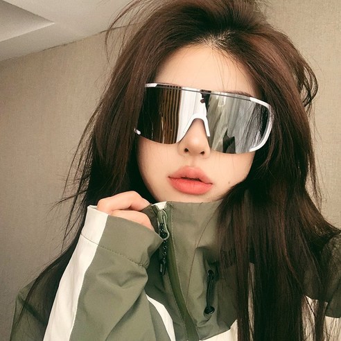 JSY 아웃도어 스포츠 선글라스 남녀 자전거 바람막이 설산 등산 고글 자외선 차단 선글라스, 다크그레이, 1개