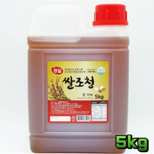 쌀조청 10kg 경일식품 물엿 조청 황물엿 쌀엿, 1개, 5kg