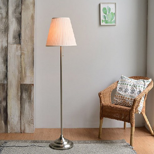 장스탠드 플로어스탠드 인테리어 거실 롱 침실 스탠드 조명, 실버