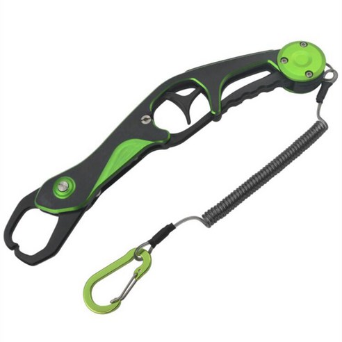 Retemporel 알루미늄 낚시 립 그립 물고기 컨트롤러 후크 제거 태클 도구 그리퍼 25 Cm 녹색