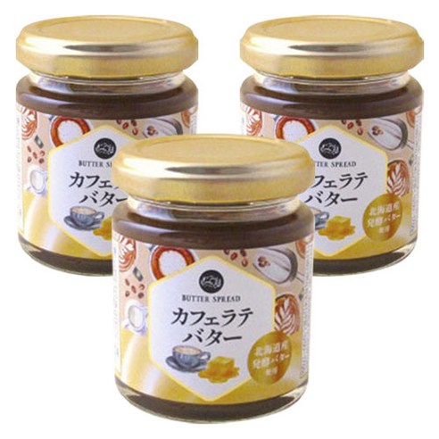 Kaneka Foods Co. Ltd. 카페라떼 버터, 3개, 100g