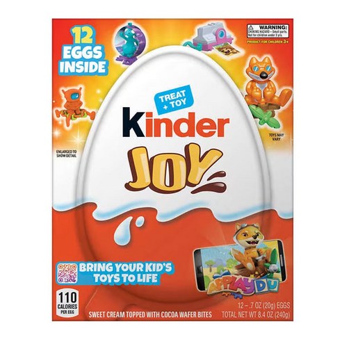 Kinder Joy Treat + Toy 킨더 조이 트리트 + 토이, 12개, 20g