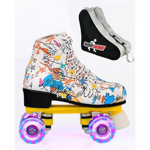 롤러스케이트바퀴 추천 상품성인용 캔버스 운동화 디자인 복고 롤러 스케이트 225-270mm 제품 사진