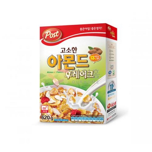 [씨엠몰-JS] 포스트 아몬드후레이크620g, 620g, 1개