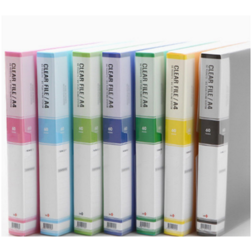 빅드림 A4 60매 OA 클리어바인더 속지추가 가능 화일, 핑크, 2개