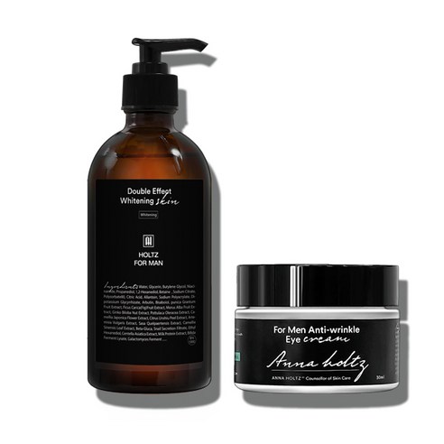 홀츠포맨 남성 남자 미백 스킨 토너 300ml 아이 크림 30ml 2종 세트 미백 주름개선 기능성 화장품, 1개