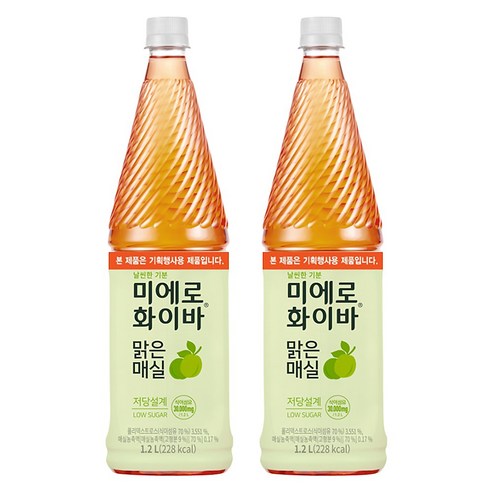 미에로화이바 맑은매실, 2개, 1.2L