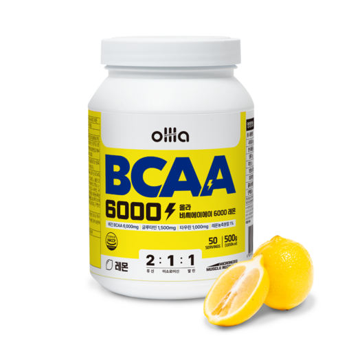 올라 BCAA 6000 [레몬] 500g 50회분량, 1개