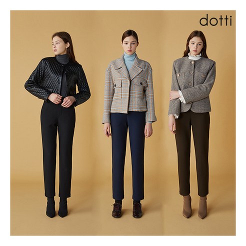 [도티] [DOTTI] 23FW 여성 스트레치 웜 기모 팬츠 3종(PGSW)