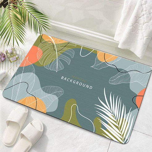 어뮤즈하우스 골드라이너 빨아쓰는 규조토 발매트 40*60cm, TROPICAL, 1개