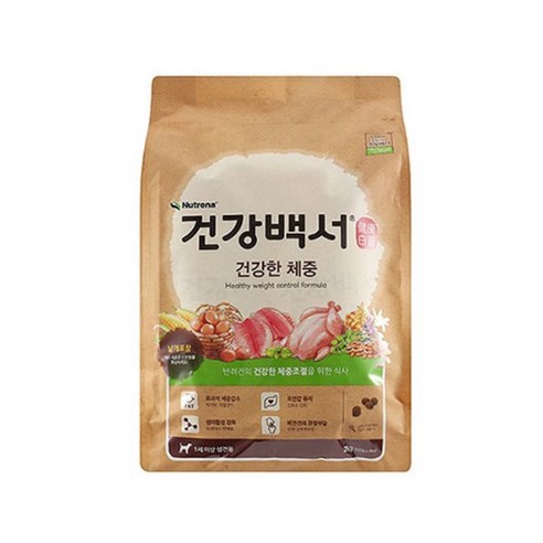 강아지 사료 - 건강백서 건강한 체중 2kg, 1개