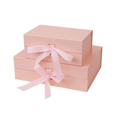 선물 상자 도매 리본 활 대형 중소 기업 수건 선물 상자 도매, 오렌지핑크, (트럼펫) 26x17x11cm