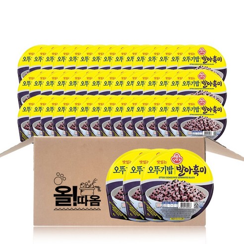 <올따옴> 오뚜기 맛있는 오뚜기밥 발아흑미 210g 48개, 1개