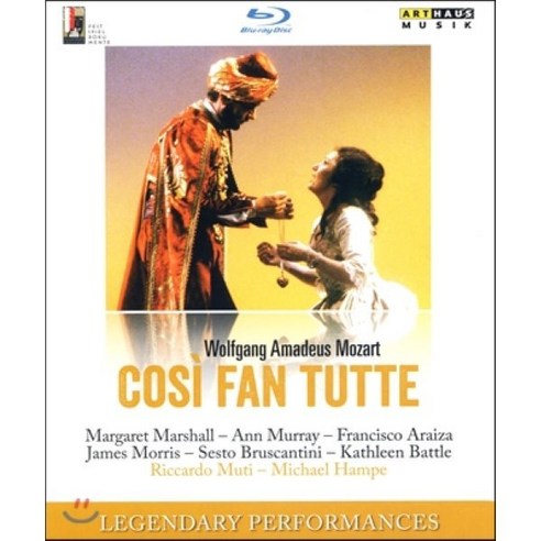 [Blu-ray] Riccardo Muti / Margaret Marshall 모차르트: 코지 판 투테 (Mozart: Cosi Fan Tutte) 블루레이