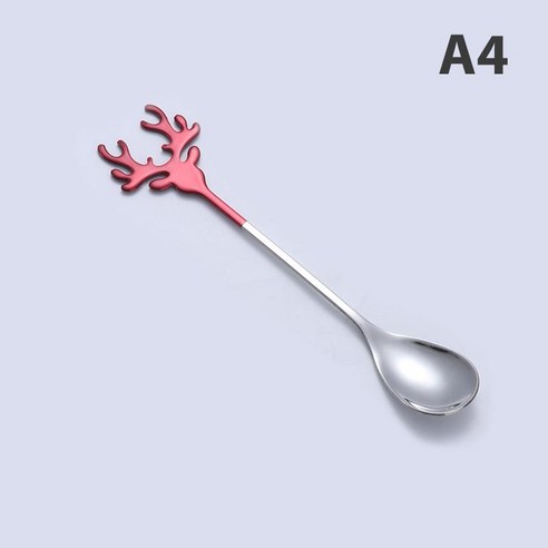 2022 메리 크리스마스 엘크 숟가락 크리스마스 파티 식기 장식품 크리스마스 Decorat, 하나, A4