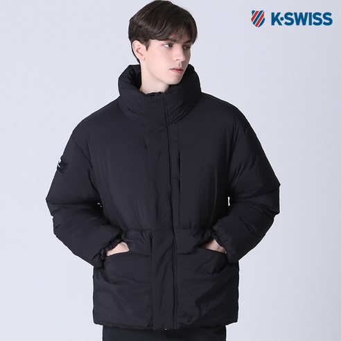 [케이스위스(K-SWISS)] 캐시 솔리드 덕다운 숏 패딩 점퍼