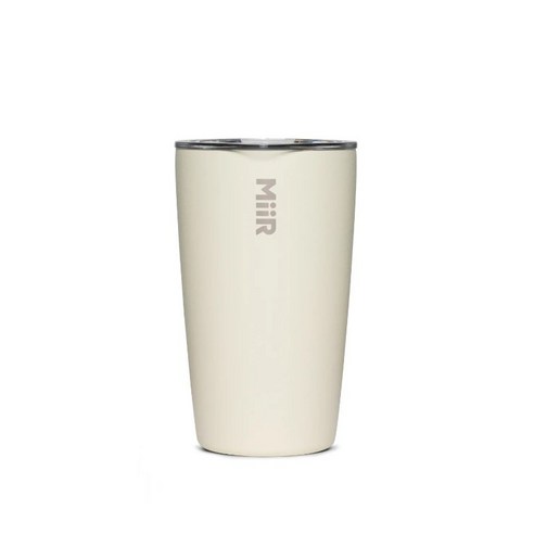 MiiR 미르 베큠 인슐레이티드 텀블러(슬라이드뚜껑), 12온스(354ml)-샌드스톤 화이트