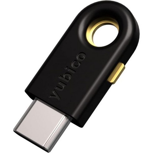 유비코 유비키 Yubico YubiKey 5C - 2단계 인증 USB 보안 키 USB-C 포트에 적합 비밀번호 이상의 기능으로 온라인 계정 보호 FIDO