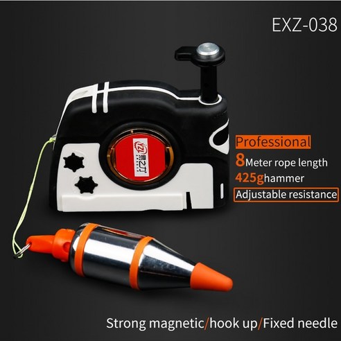 여행용 휴대용 손저울 마그네틱 수직 밥 세터 레벨링 테스트 3/6 미터 Verticalit 측정 도구 개폐식 라인, 04 Professional8m