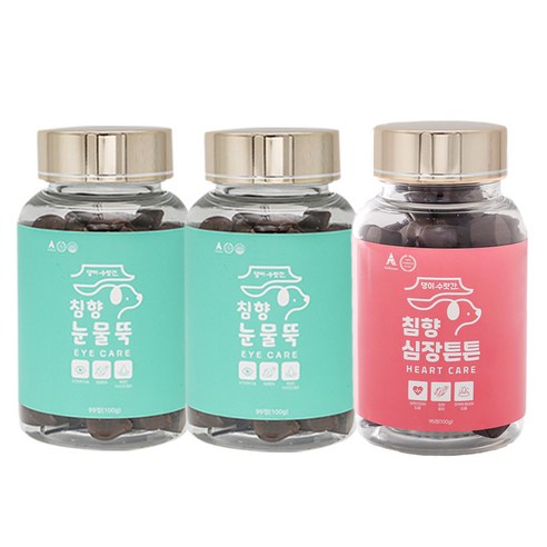 강아지 눈영양제 눈물자국 루테인 백내장 오메가3 댕이수랏간 침향 눈물뚝 99정 시즌2, 눈물개선/눈건강, 10개